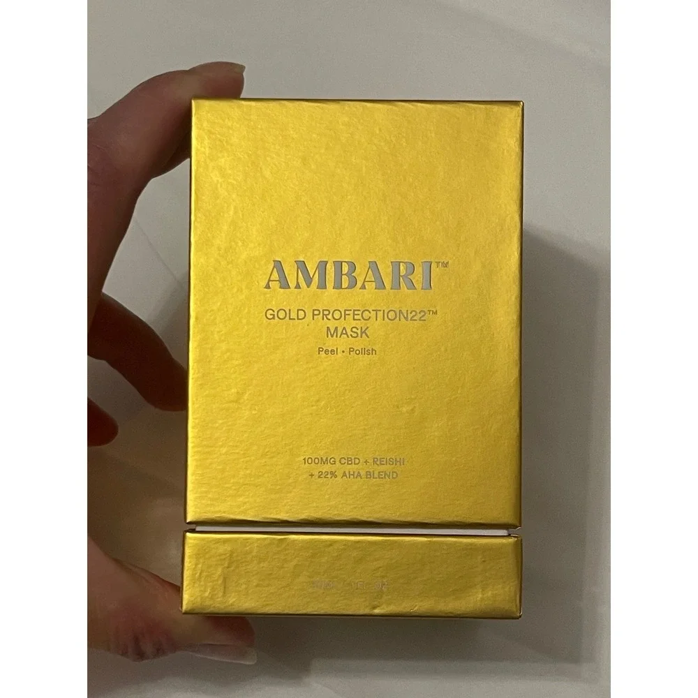 Ambari Gold Profection22 Mask 30ml 1oz CBD Reishi 22% AHA Blend Peel Polish NEW